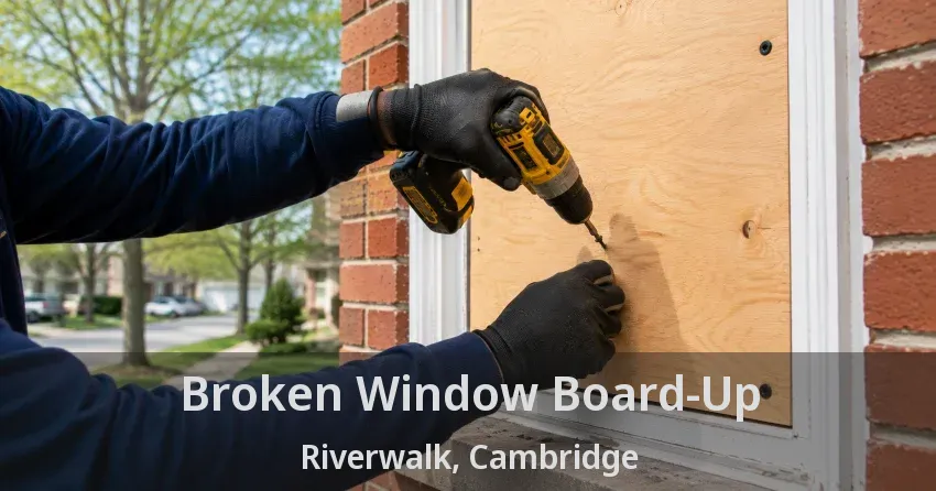 Broken Window Board-Up Riverwalk, Cambridge - ON