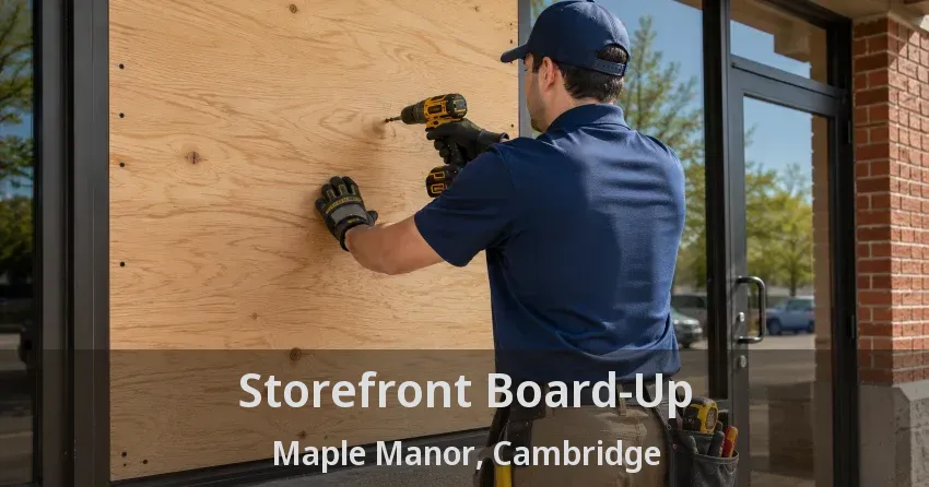 Storefront Board-Up Maple Manor, Cambridge - ON