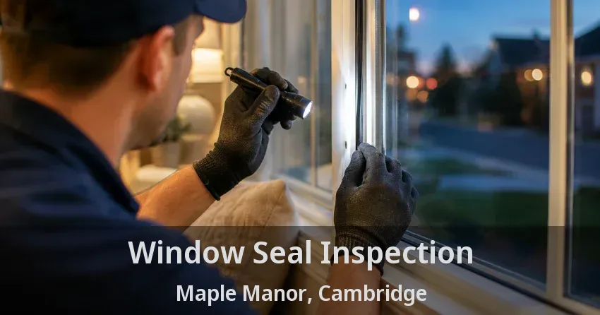 Window Seal Inspection Maple Manor, Cambridge - ON